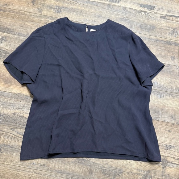 Emanuel Ungaro Tops - Emanuel Navy Blue Women's Top Size 12 / 46